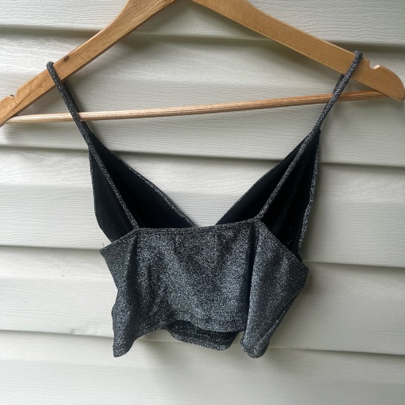 Urban Outfitters Cropped Sparkly Metallic Tank - Picture 4 of 4